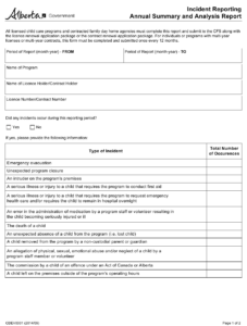 Form CDEV0001 Download Fillable PDF Or Fill Online Incident Reporting