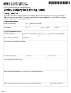 Form DHS 7774 Download Fillable PDF Or Fill Online Serious Injury