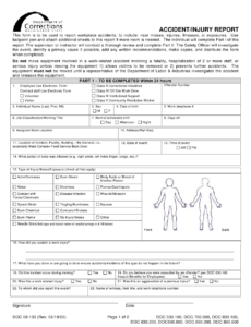 Form DOC03 133 Download Printable PDF Or Fill Online Accident Injury