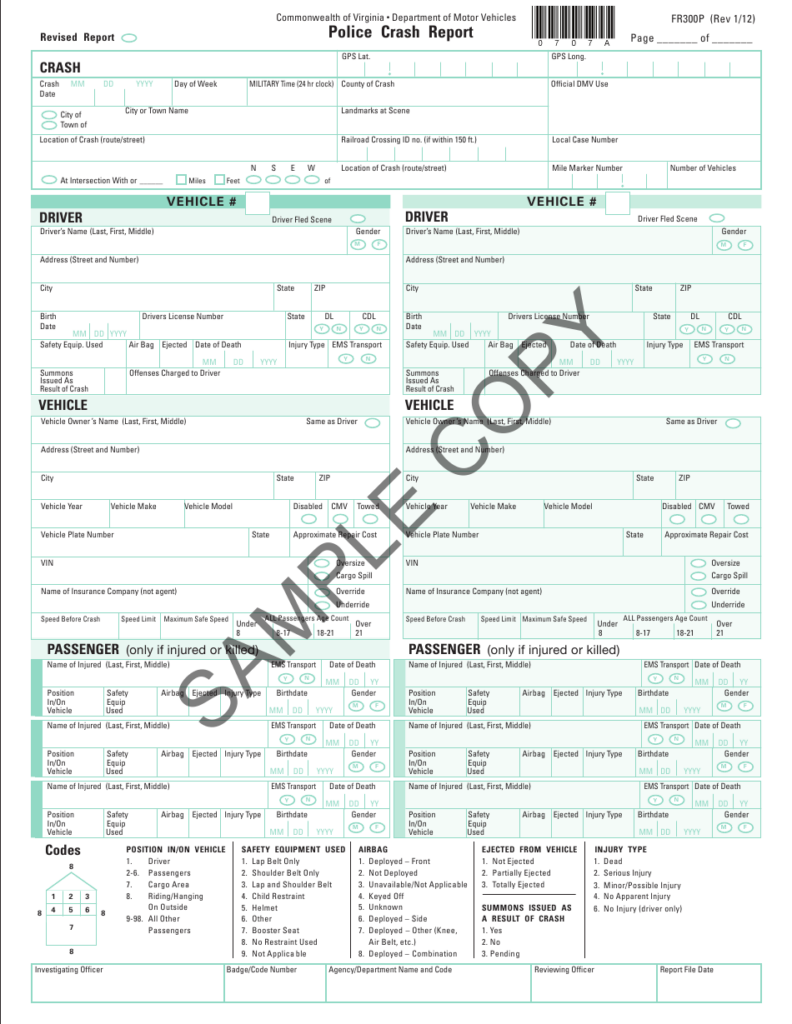 Form FR300p Download Printable PDF Or Fill Online Police Crash Report 