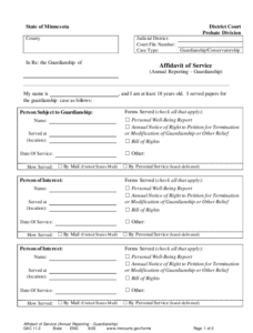 Form GAC11 2 Download Printable PDF Or Fill Online Affidavit Of Service