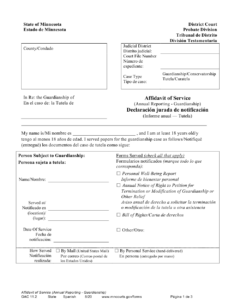 Form GAC11 2 Download Printable PDF Or Fill Online Affidavit Of Service