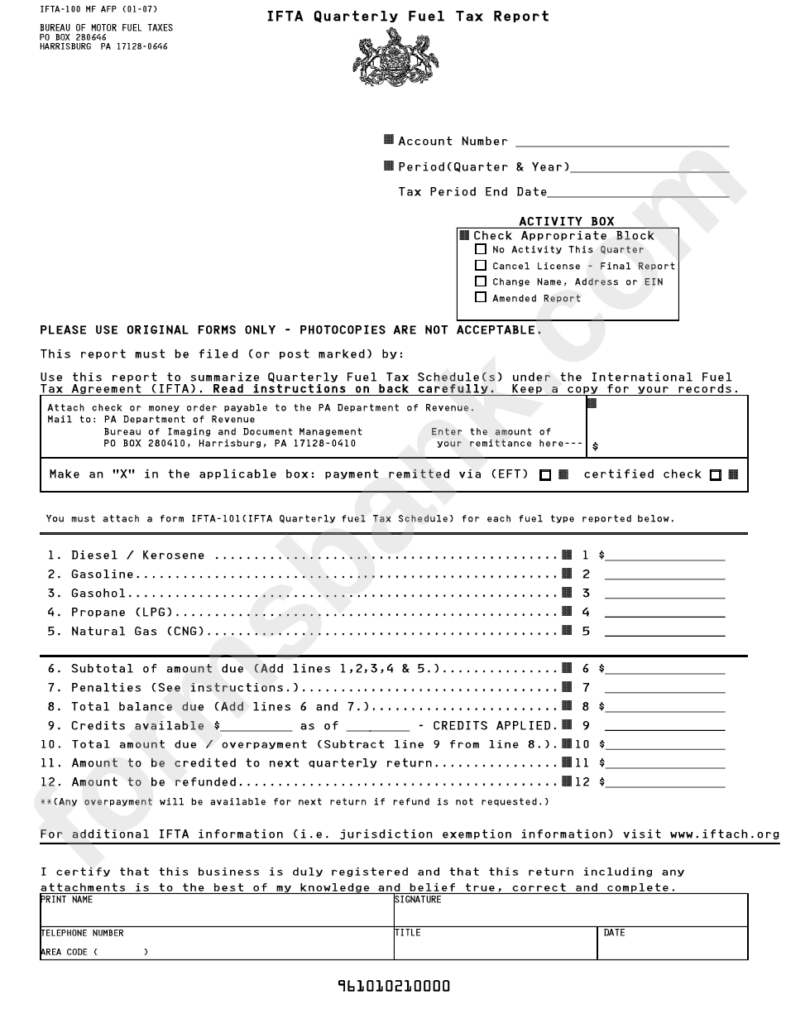 Fillable Form 56 102 Ifta Fuel Tax Report Supplement Printable Pdf