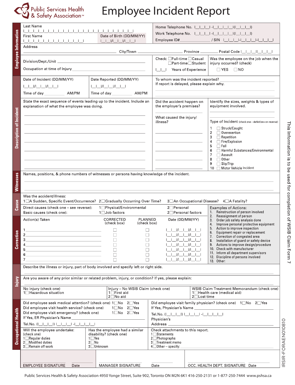 Form IRSIR FORAEN Download Printable PDF Or Fill Online Employee 