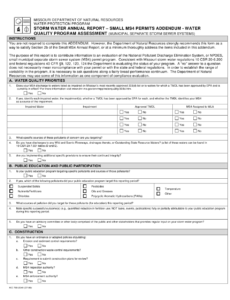 Form MO780 2049 Download Fillable PDF Or Fill Online Stormwater Annual