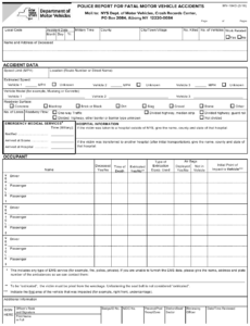 Form MV 104D Download Fillable PDF Or Fill Online Police Report For