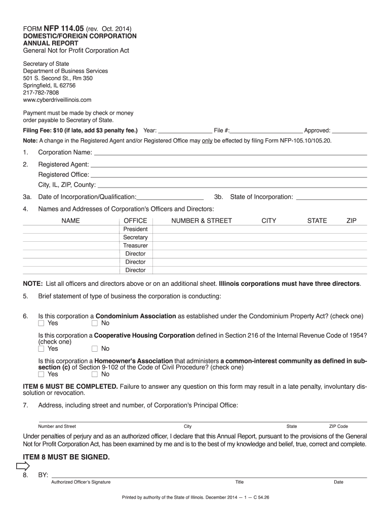 Form Nfp 114 05 Fill Online Printable Fillable Blank PdfFiller