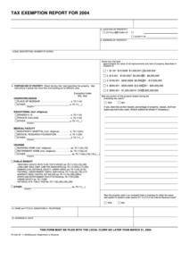 Form Pc 220 Tax Exemption Report 2004 Printable Pdf Download