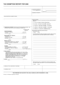 Form Pc 220 Tax Exemption Report 2008 Printable Pdf Download