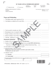 Form Ro967a Idaho Annual Withholding Report Printable Pdf Download