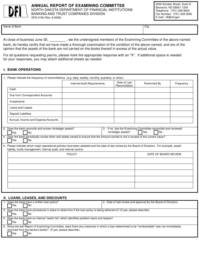 Form SFN2150 Download Fillable PDF Or Fill Online Annual Report Of 
