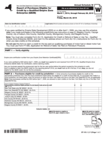 Form St 101 1 Annual Schedule W Report Of Purchases Eligible For