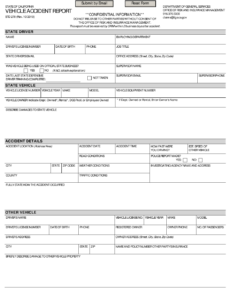 Form STD270 Download Fillable PDF Or Fill Online Vehicle Accident