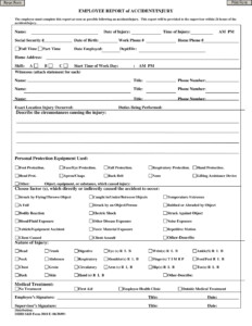 FREE 15 Injury Report Forms In MS Word PDF Excel