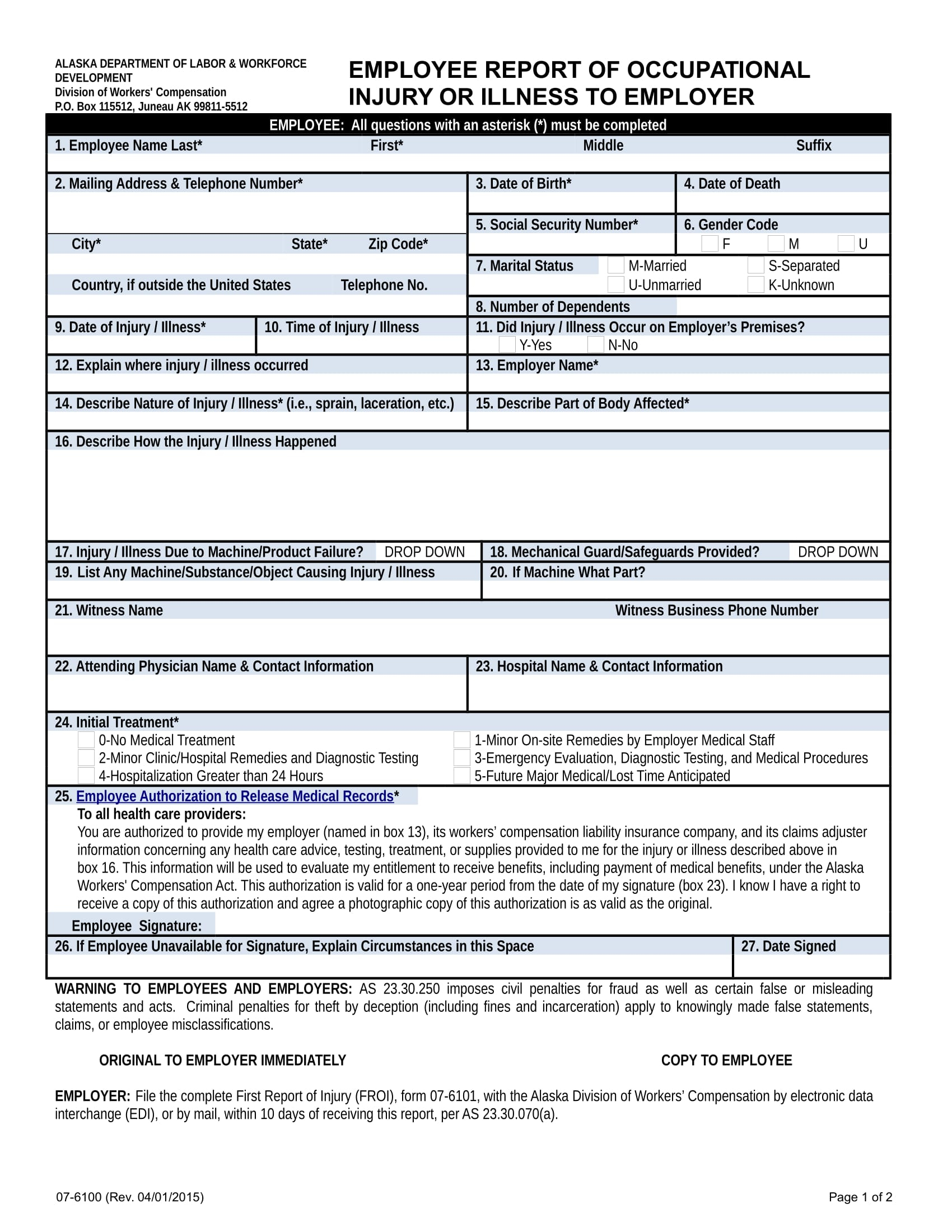 FREE 15 Injury Report Forms In MS Word PDF Excel