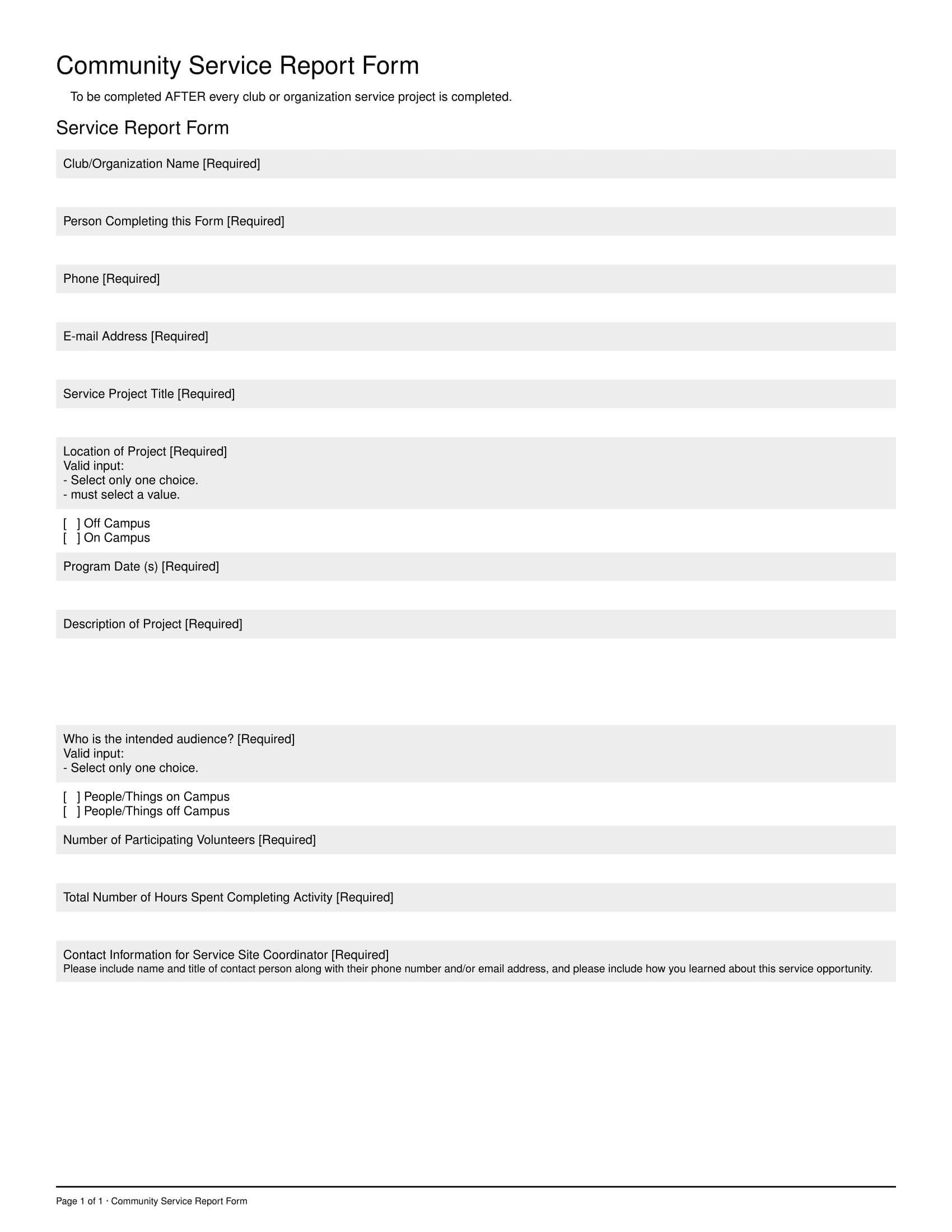 FREE 15 Service Report Forms In PDF Word Apple Pages Google Docs