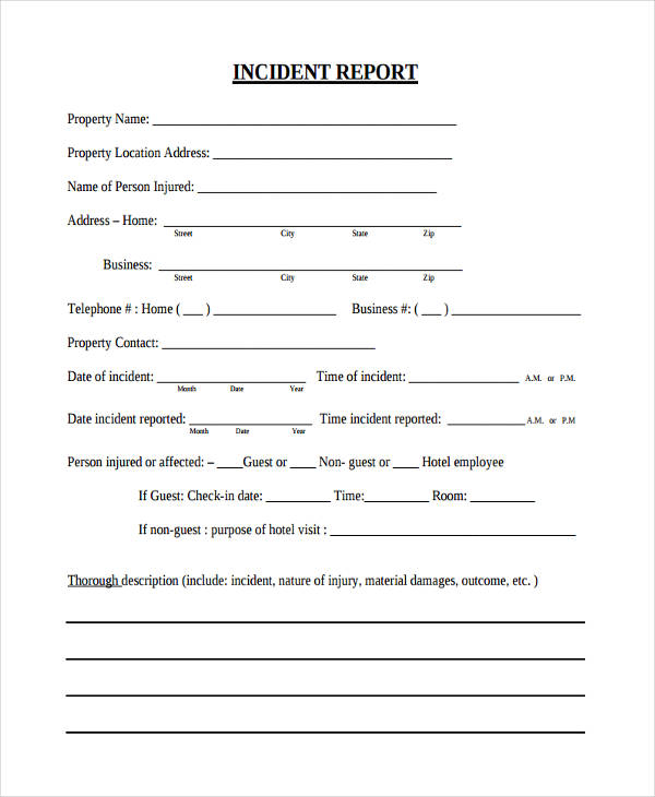 hotel-theft-incident-report-form-reportform