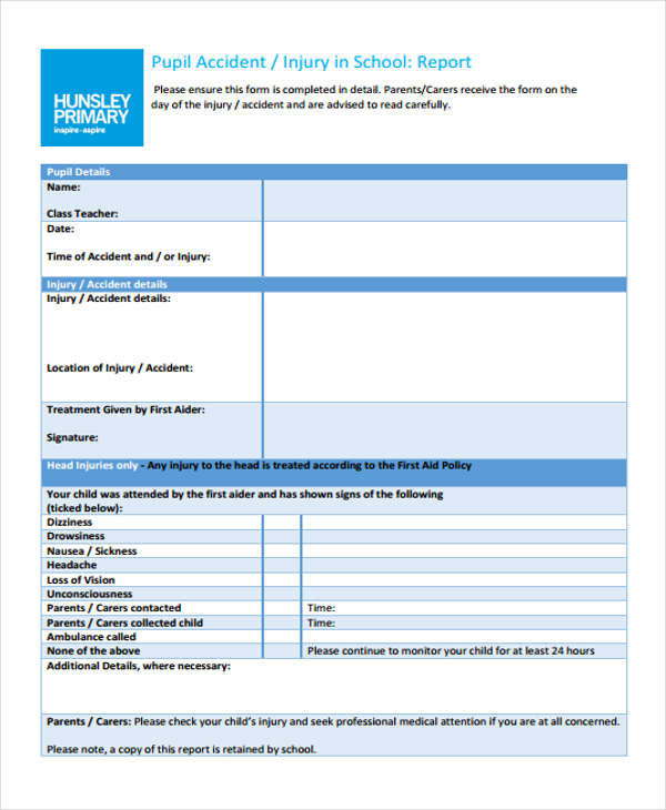 FREE 28 Accident Report Forms In PDF