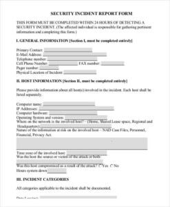 FREE 37 Incident Report Forms In PDF MS Word Excel