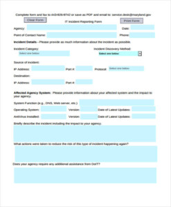 FREE 41 Sample Incident Report Forms In PDF Pages Excel MS Word