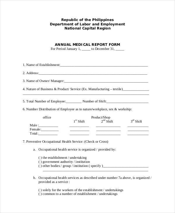 FREE 56 Report Form Examples Samples In PDF DOC Examples