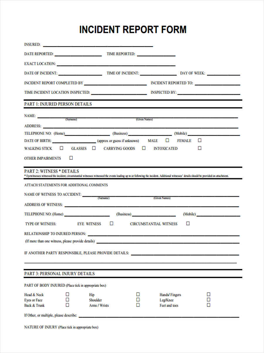 FREE 6 Public Liability Forms In MS Word PDF