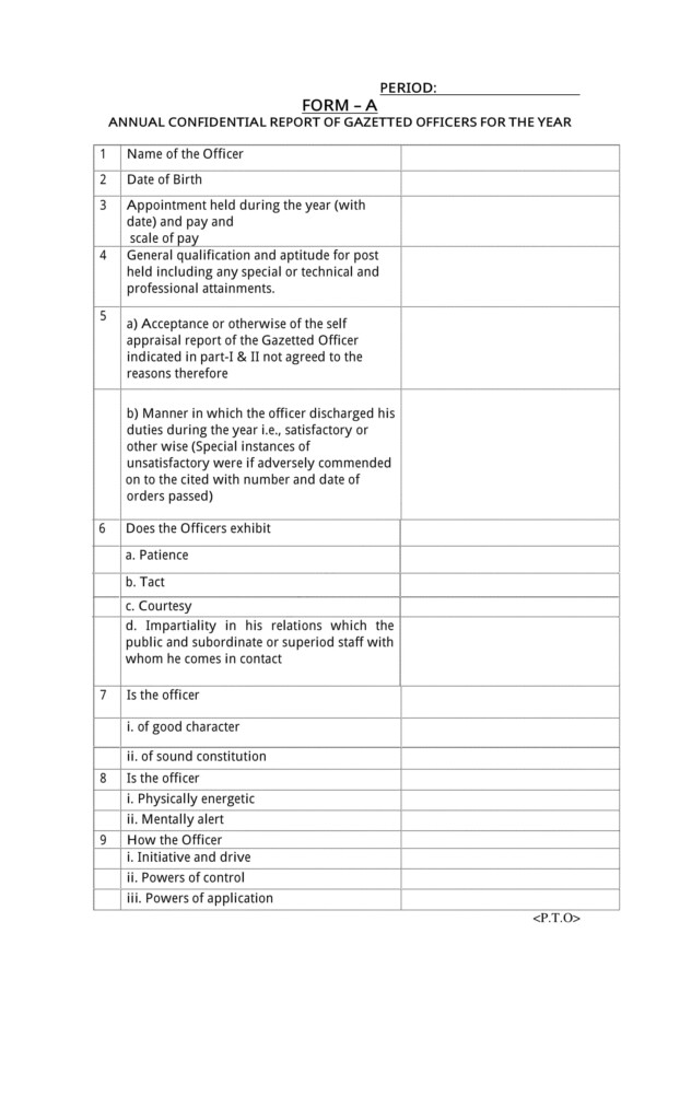 What Is Mean By Annual Confidential Report