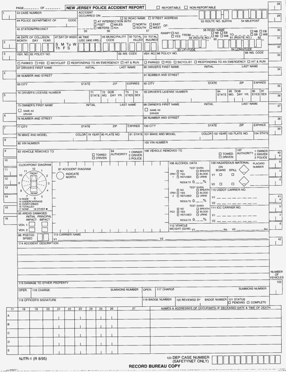 Free Fake Accident Report Template Unique Standard Incident For Vehicle 