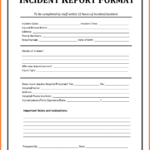 Free Printable Incident Report Form Free Printable