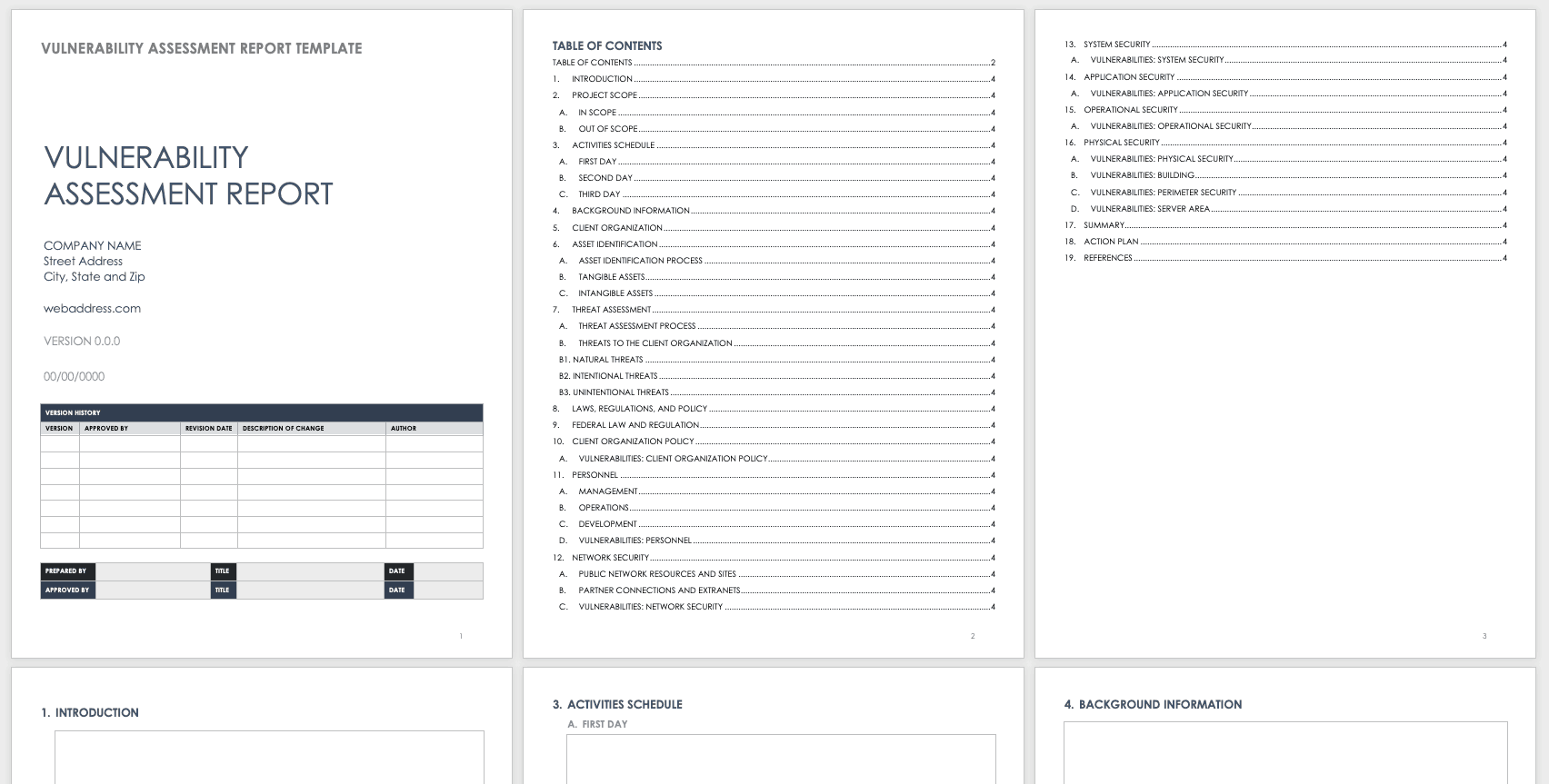 Free Vulnerability Assessment Templates Smartsheet