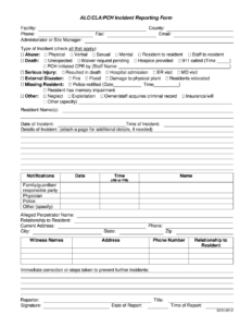 Georgia Facility Incident Report Fill Online Printable Fillable