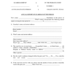 Guardianship Annual Report Texas Fill Online Printable Fillable