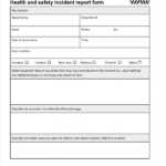 Health And Safety Incident Report Form Template 9 Di 2020 Dengan Gambar