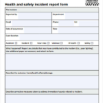 Health And Safety Incident Report Form Template 9 TEMPLATES EXAMPLE
