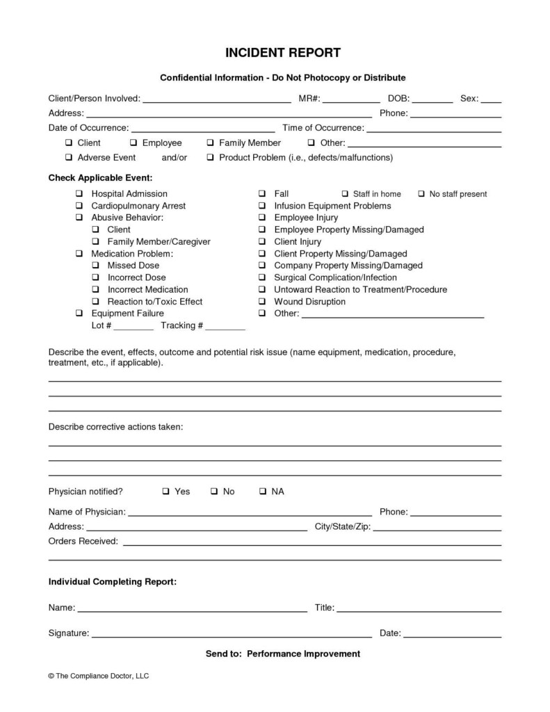 Home Health Care Form Templates Addictionary