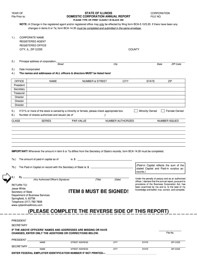 How To Fill Out An Illinois Corporation Annual Report Fill Online