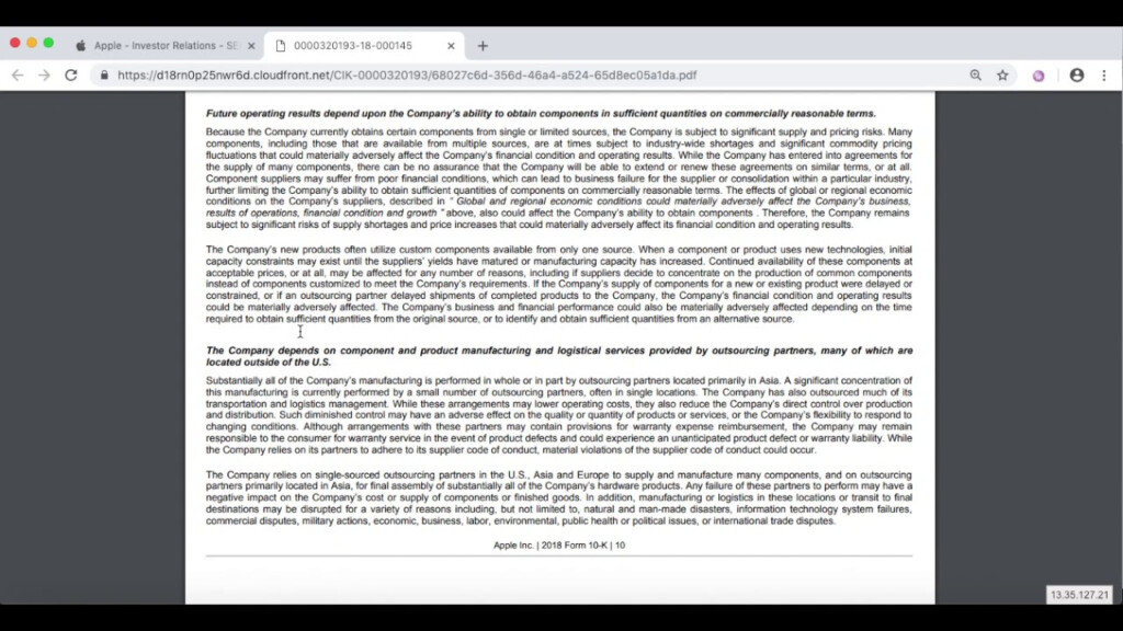 How To Read A 10 K Annual Report Apple YouTube