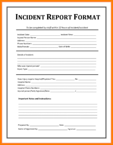 How To Write A Report Of An Incident Sansurabionetassociats Pertaining