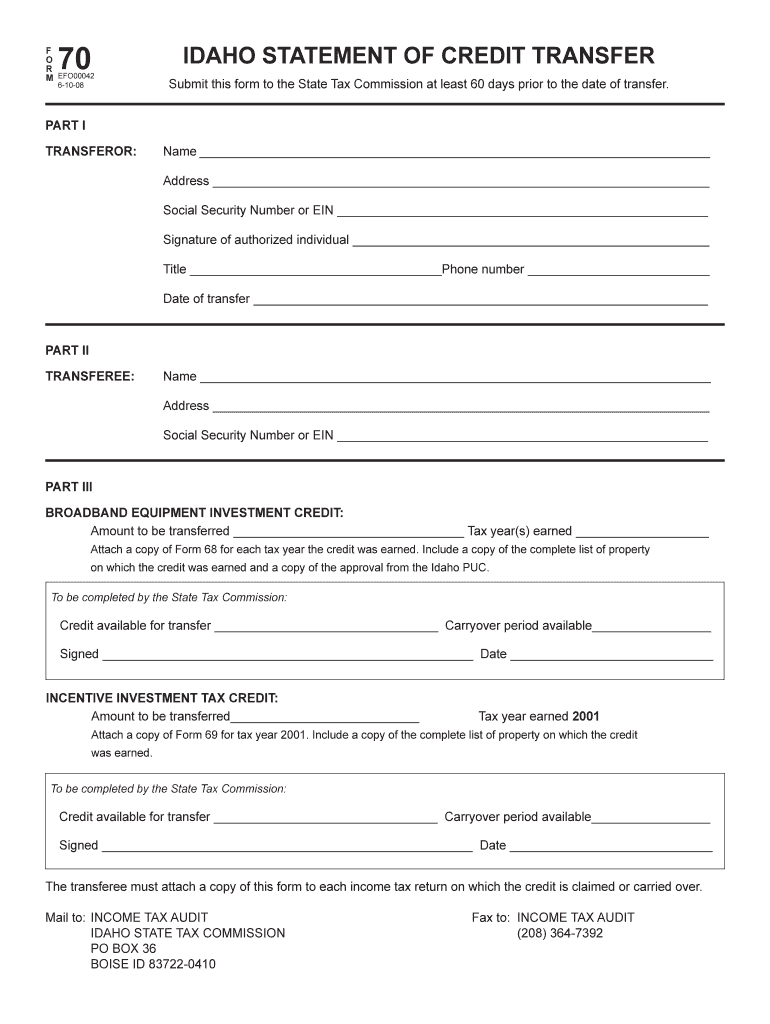 Idaho Form 850 Fill Out And Sign Printable PDF Template SignNow