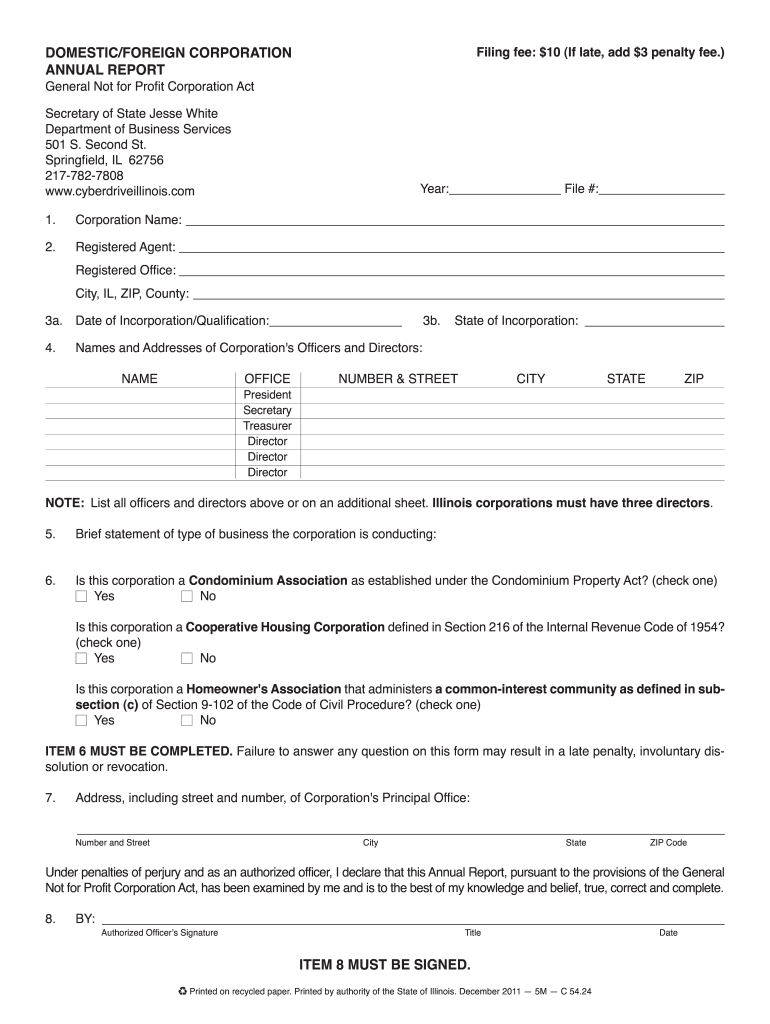 Il Annual Report Fill Out And Sign Printable PDF Template SignNow