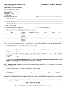 Illinois Corporate Annual Report Form Pdf Fill Online Printable