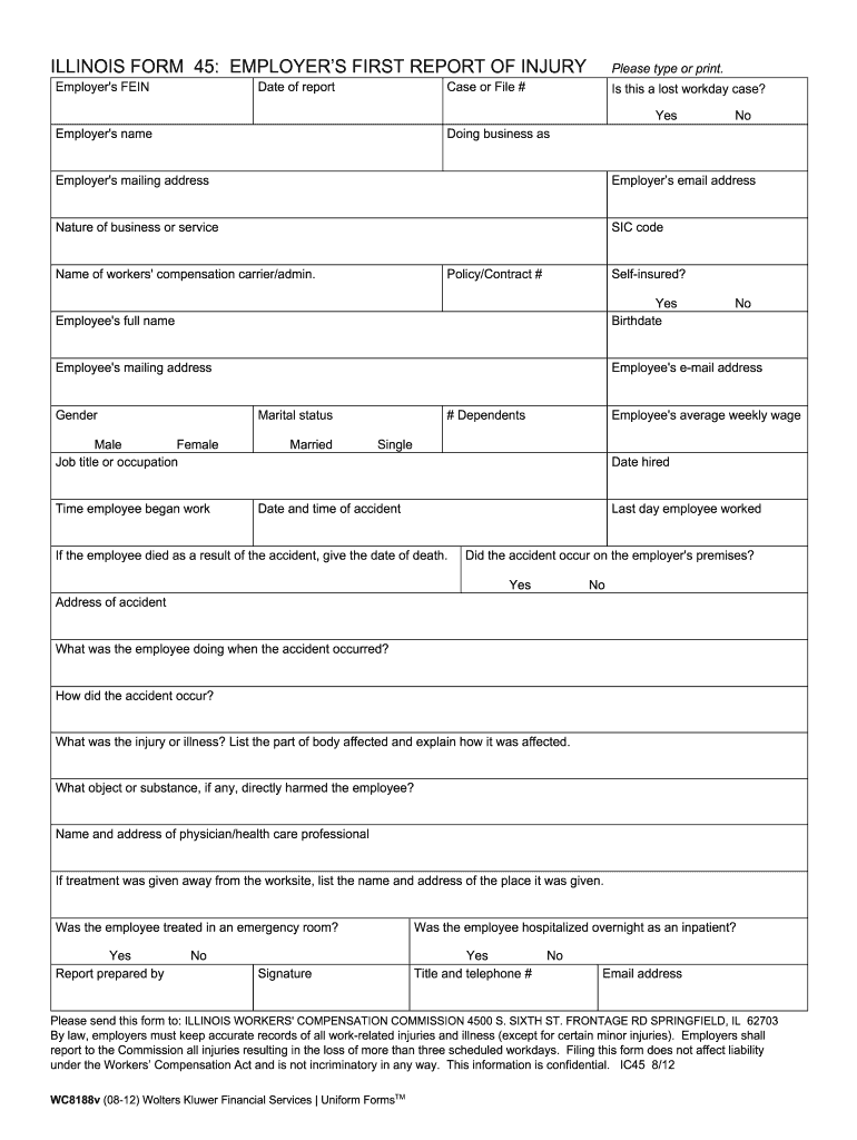 Illinois Form 45 Fill Out And Sign Printable PDF Template SignNow