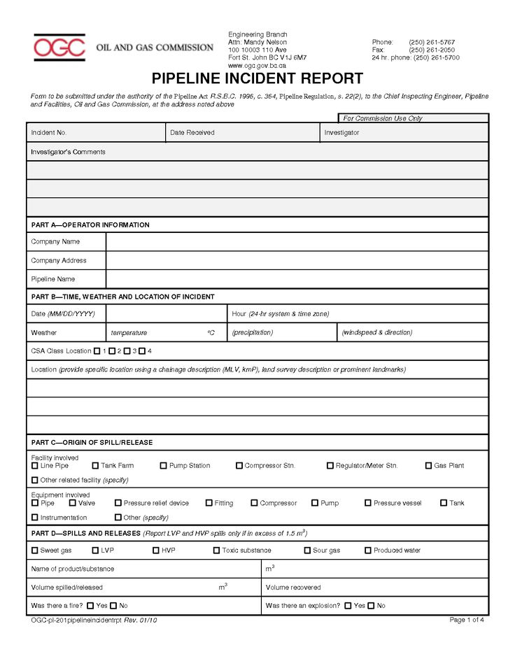 Incident Hazard Report Form Template Printable Accident In Hazard 