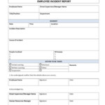 Incident Report Form Samples Osha Injury Medical Pdf Word With Incident