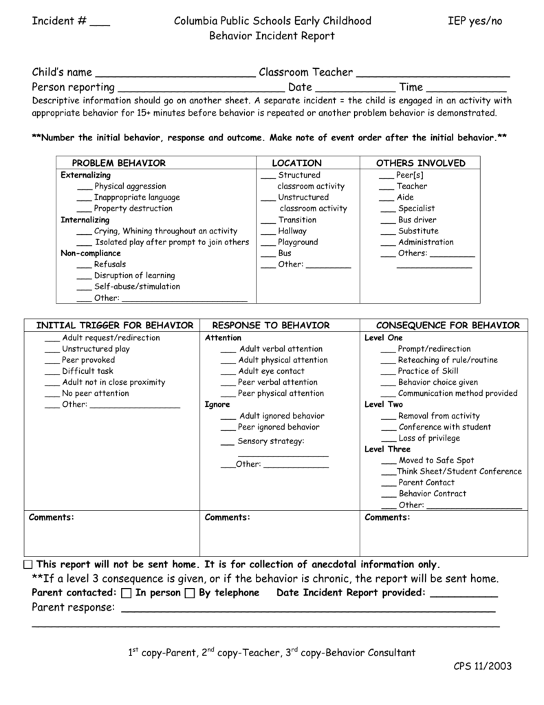 Incident Report Form