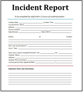 Incident Report Templates 4 Free Word PDF Formats Incident