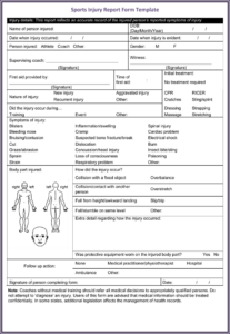 Injury Report Form FREE DOWNLOAD Freemium Templates