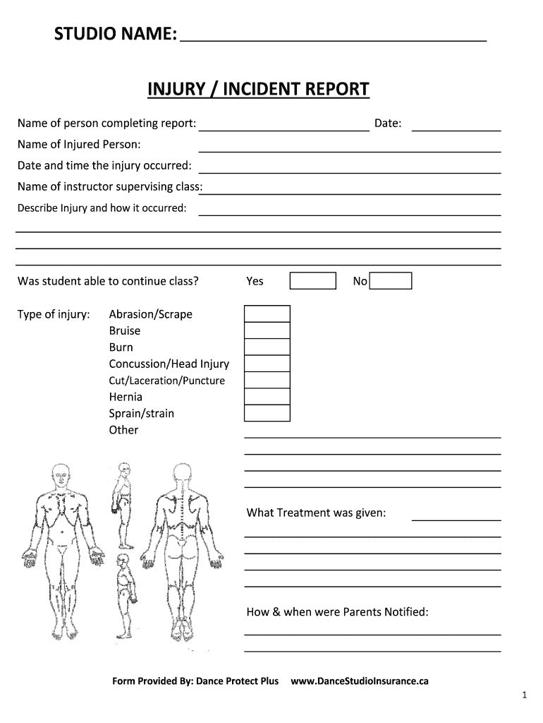 Injury Report Template Fill Out And Sign Printable Pdf Template 