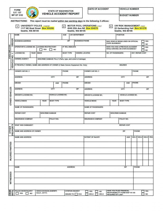 Investigation Report Template Doc Unique 004 Vehicle Accident Report 