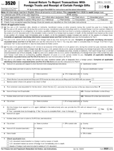 IRS Form 3520 Download Fillable PDF Or Fill Online Annual Return To